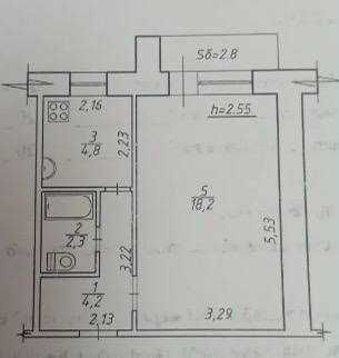 Продаж 1-кімнатної квартири вул. Засумська. 5/9 поверх. Площа 32 м²