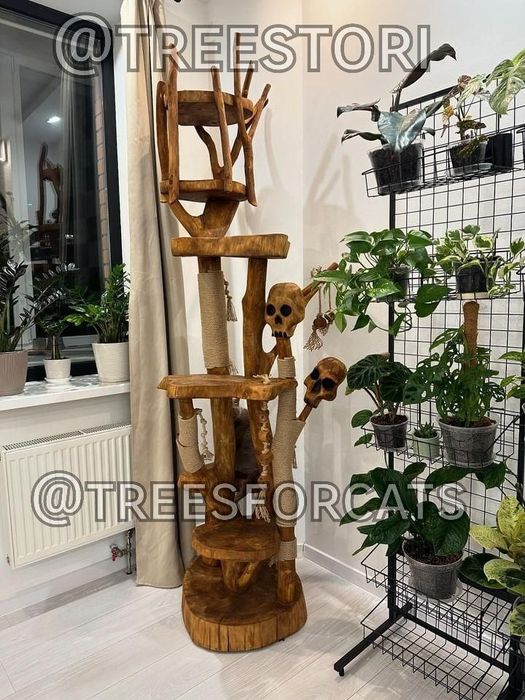 Дизайнерська еко когтеточка. Будинок для кота. Гральний комплекс котів