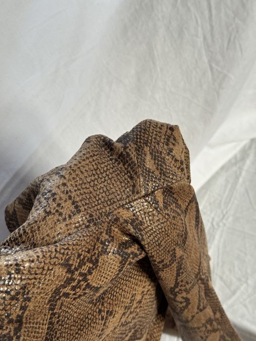 M 38 Zara panterka wąż spodnie wysoki stan prosta nogawka brązowe