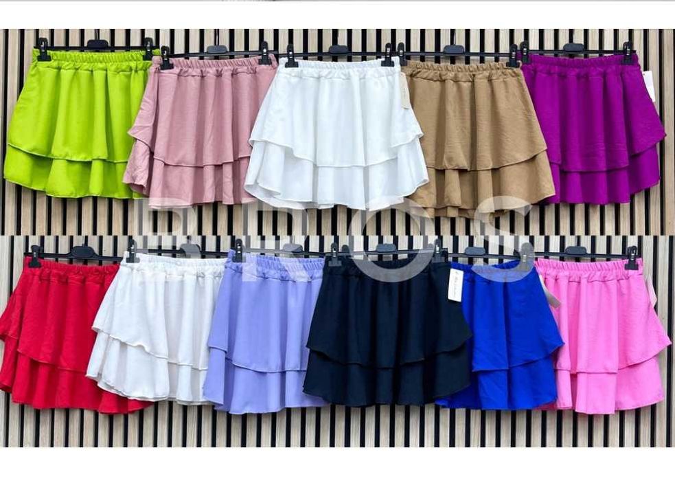 Spódniczki gładkie 2 falbanki kolory