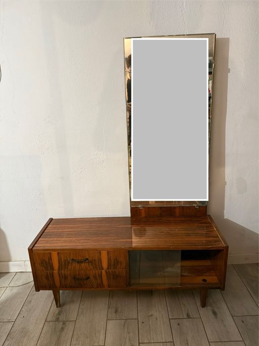 Toaletka z lustrem PRL