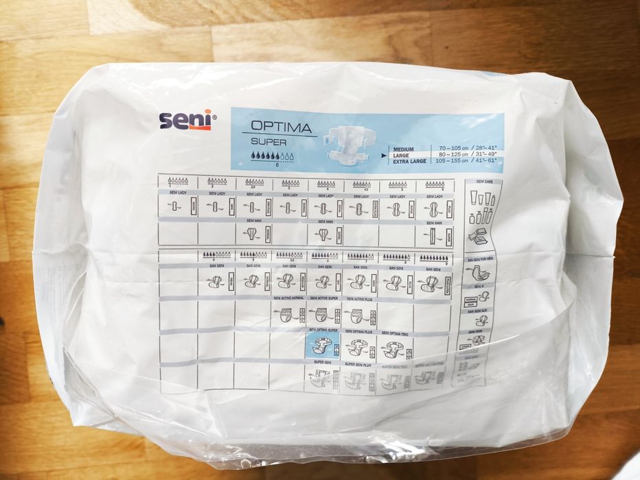 Seni Optima Super L 10 szt pieluchomajtki pieluchy dorosły
