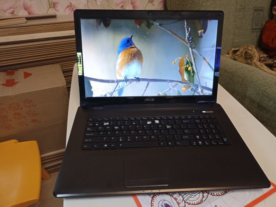 Большой ноутбук Asus 17-18" екран.320Gb+8 GB.Windows 10Pro/2часа батар