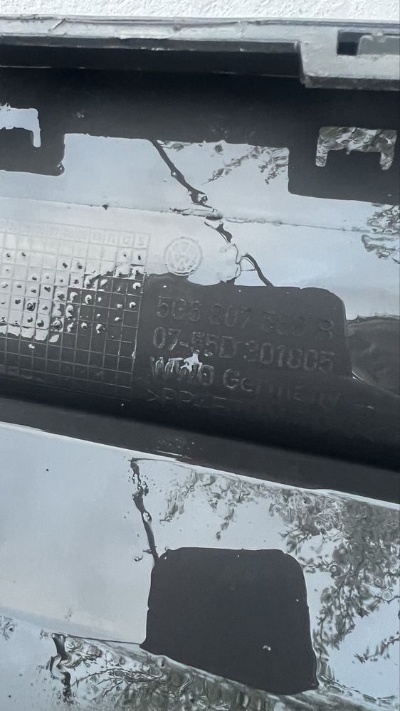 Накладка заднего бамперу «губа» vw golf 7
