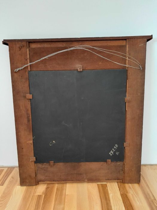 Lustro dębowe antyczne drewniane wiszace