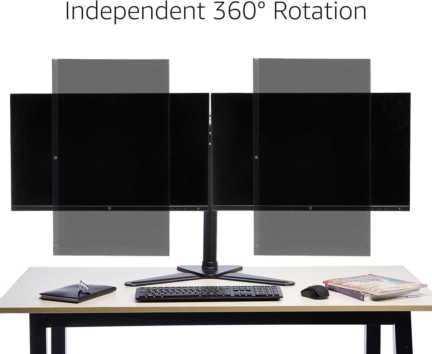 Podstawa pod podwójny monitor LCD Amazon Basics