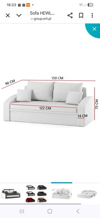 Sofa Hewlett z Funkcją spania