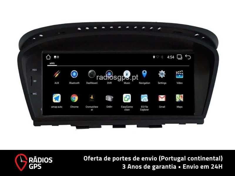 Auto Rádio GPS Android BMW SÉRIE 3 e 5 E60/61 E90/E91/E92/E93 CCC 8,8″