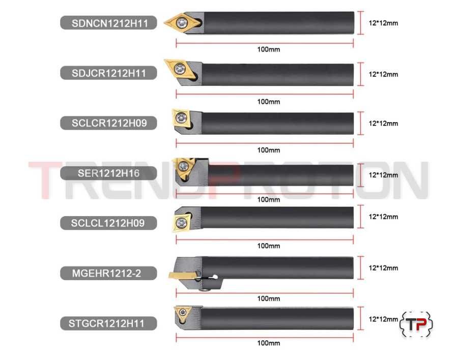 Conjunto de 7 Ferros 12mm (7 Inserções) p/ Torno