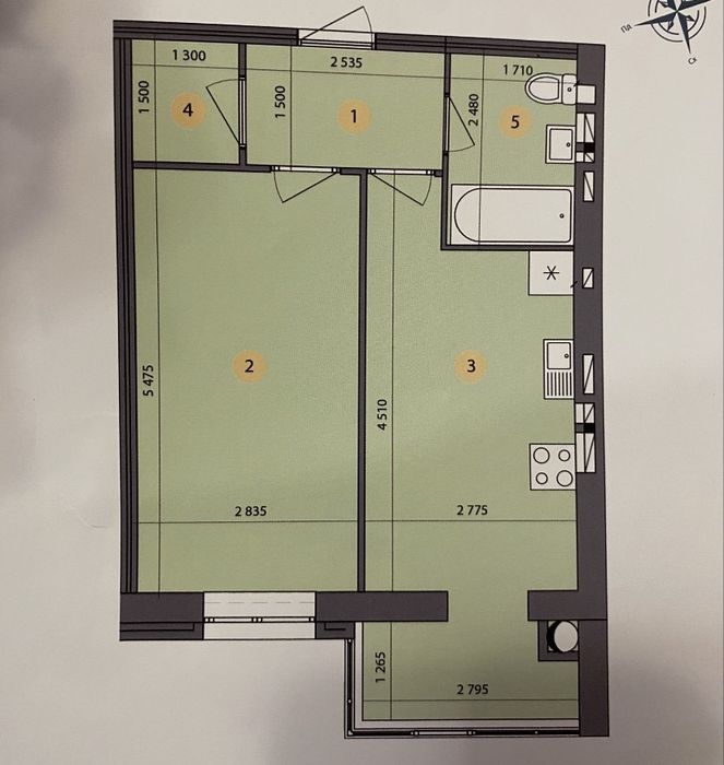 Квартира В ЖК Ковалёвский 6 - секция