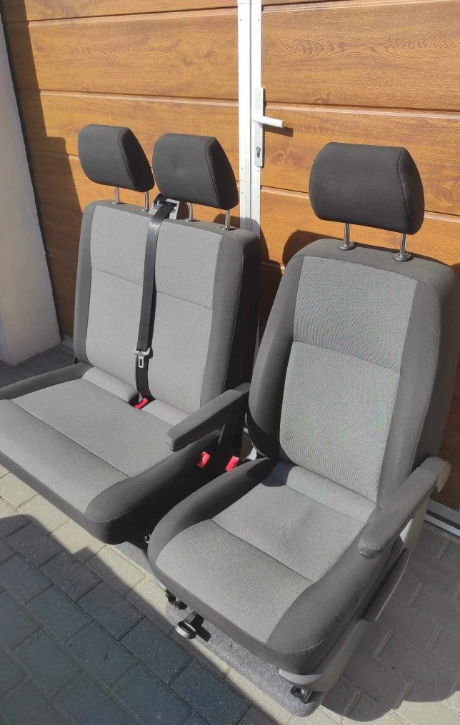 Dwójka różne wzory kanapa ławka VW T5 T6 T6.1 wymiana na pojedynczy