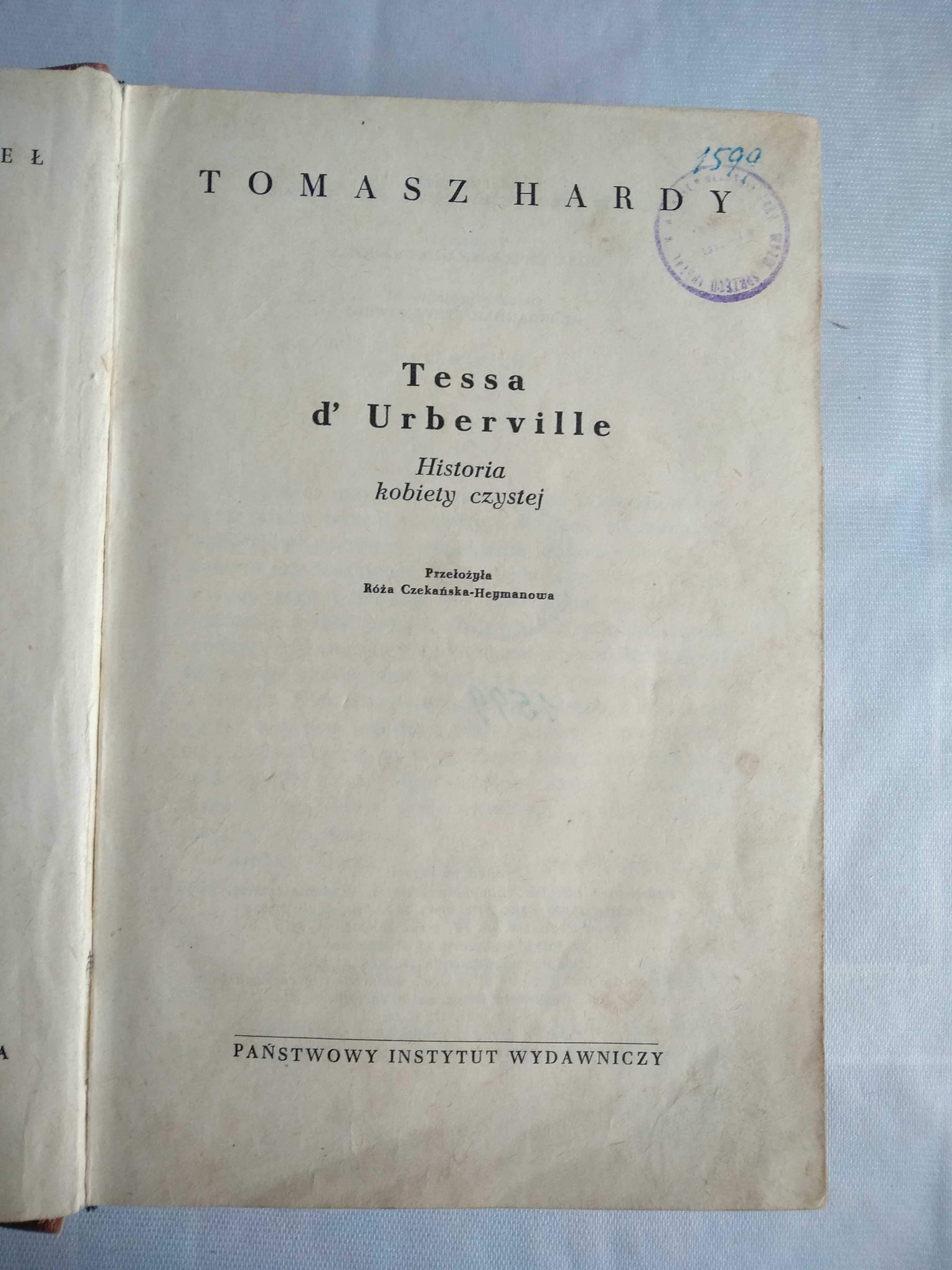 "Tessa d'Urberville" Thomas Hardy wydanie z 1960r