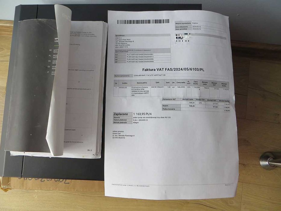 Inverter offgrid off-grid GreenCell 24V 3kW PV 50A gwarancja