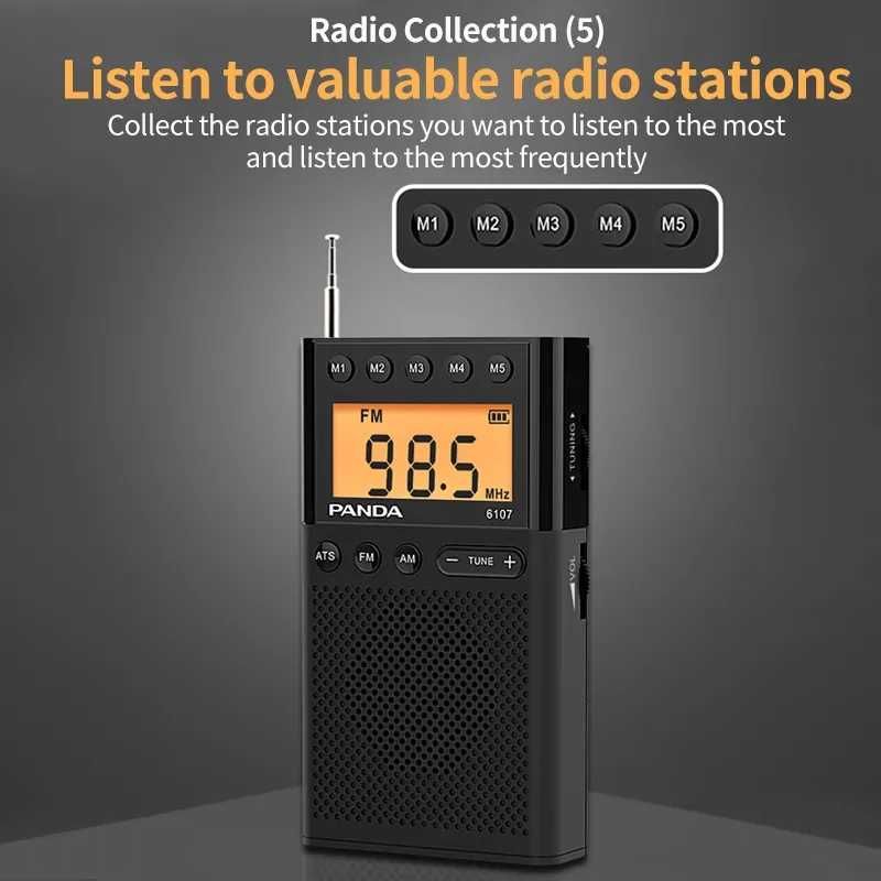 Radio Radyjko kieszonkowe, przenośne PANDA 6107 - dla starszej osoby.