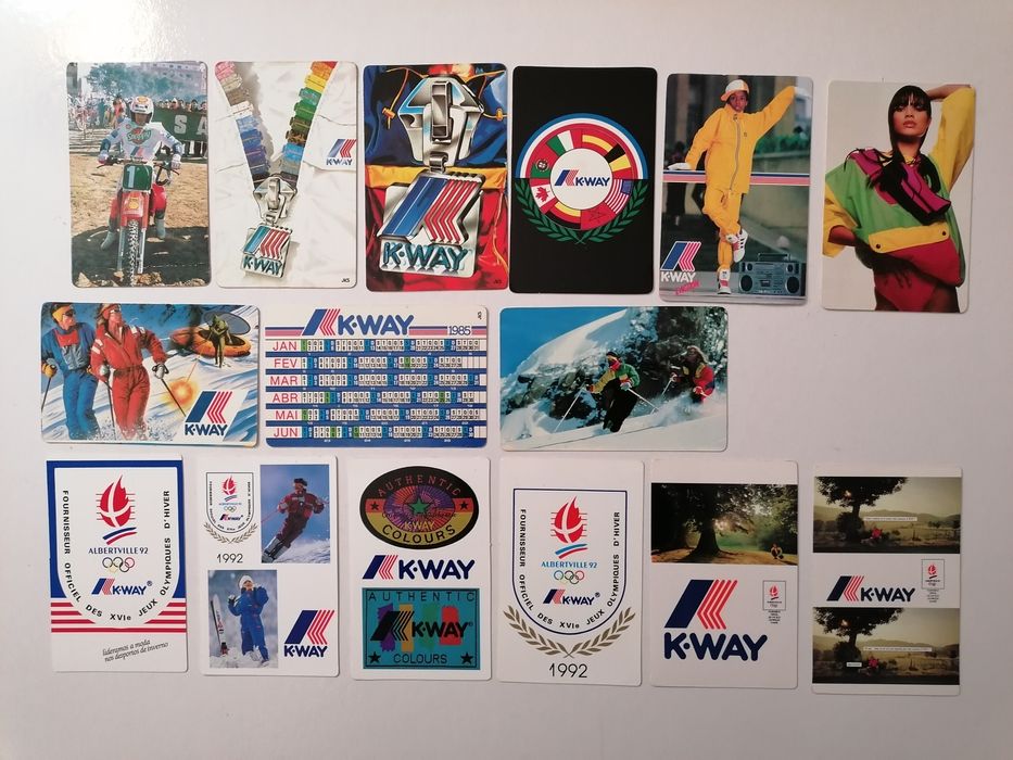 Conjunto de 15 calendários da Kway