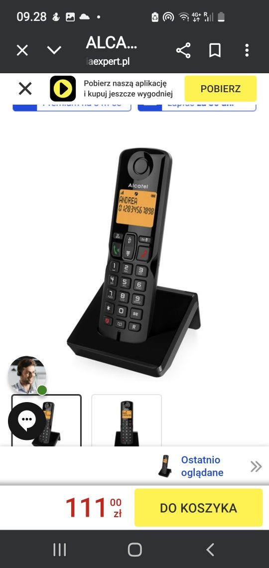 Telefon bezprzewodowy nie uzywany