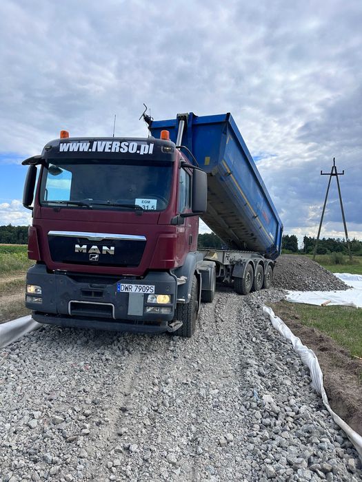 Kruszywo 0/31, 0/63, Kliniec 4/31, Tłuczeń 31/63, Utwardzenie terenu