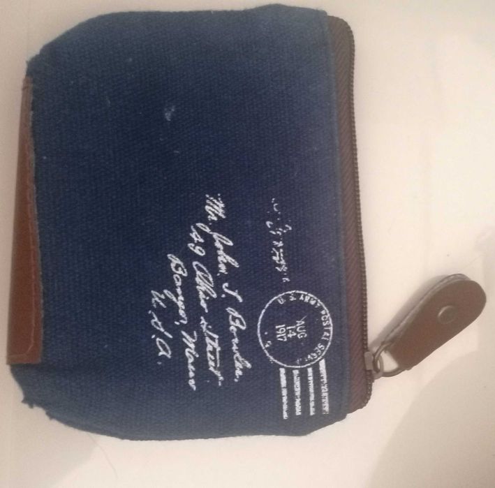 Porta moedas em ganga