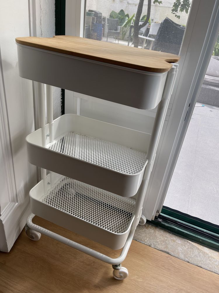 Carrinho IKEA RÅSKOG branco – como novo