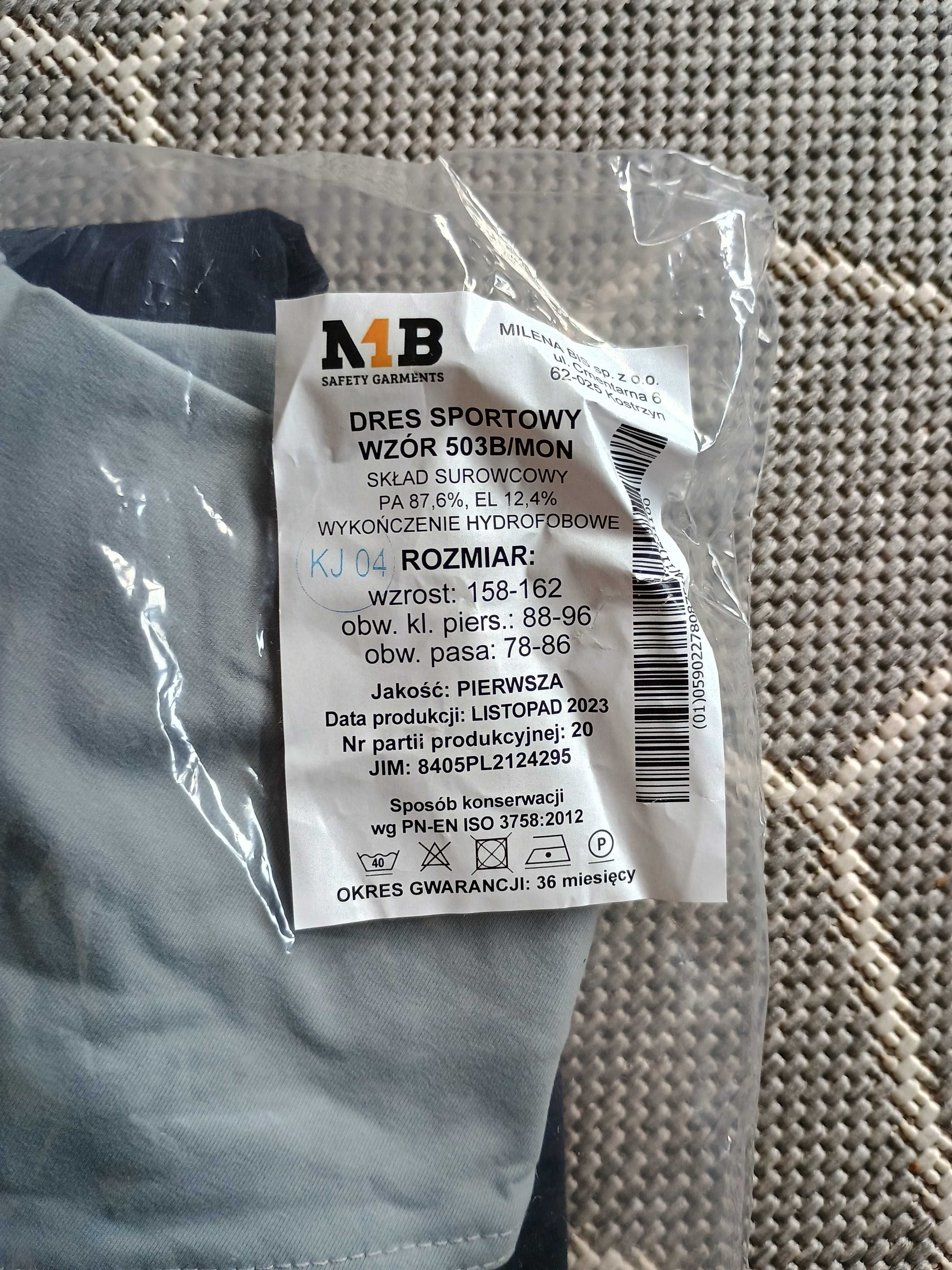 Wojskowy Dres Sportowy wzór 503B/MON rozmiar 88-96, 158-162, 78-86 cm