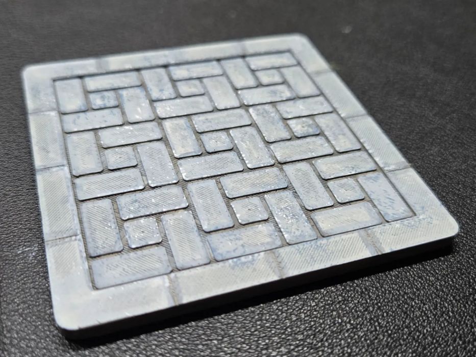 Diorama com Azulejo Quadrado para Figuras