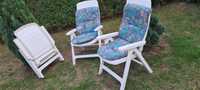 3x fotele  krzesła ogrodowe fotel ogrodowy z tworzywa skadane