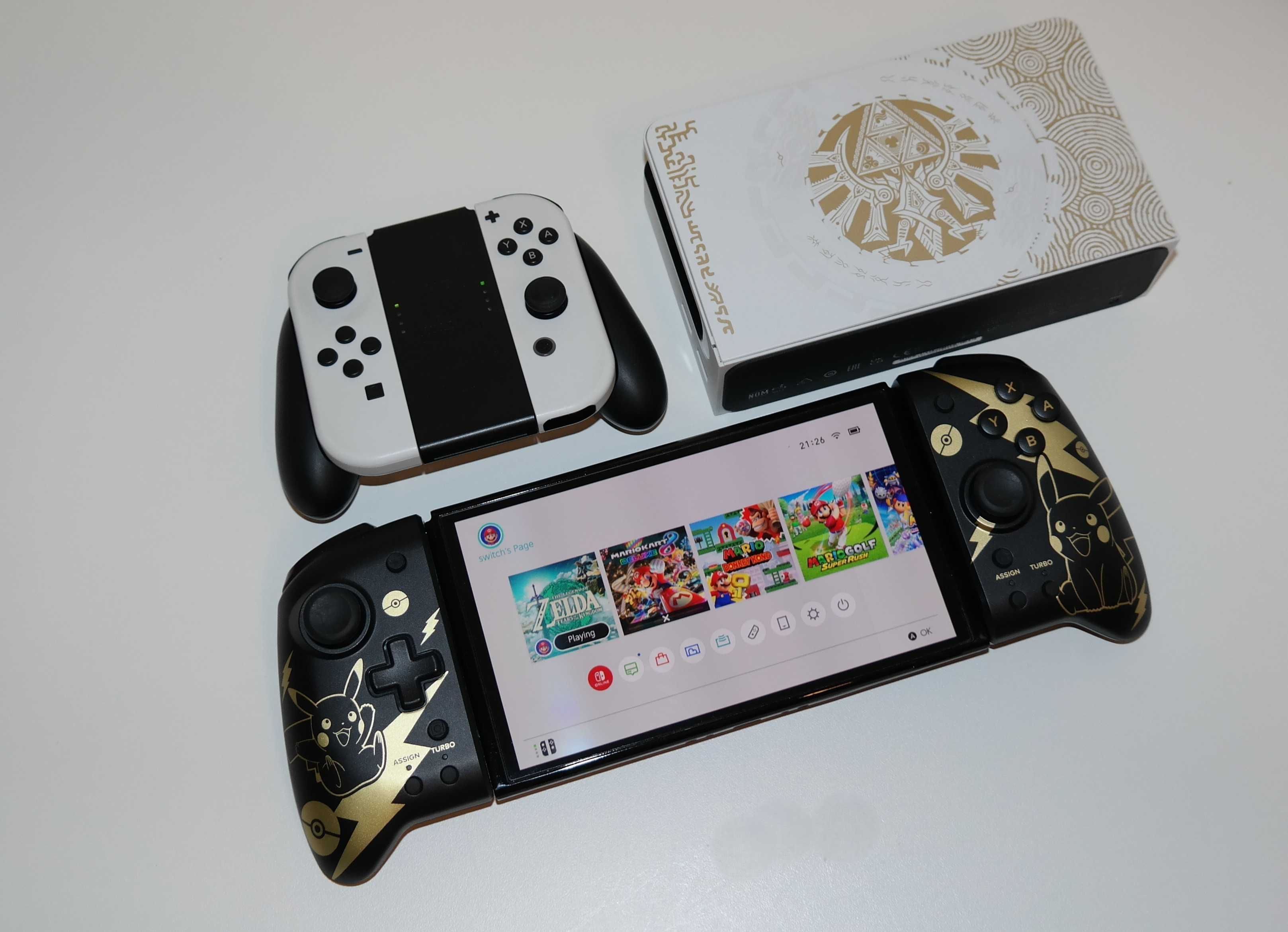 Nintendo Switch Oled 256 GB przeróbka Kamikaze CFW + Akcesoria