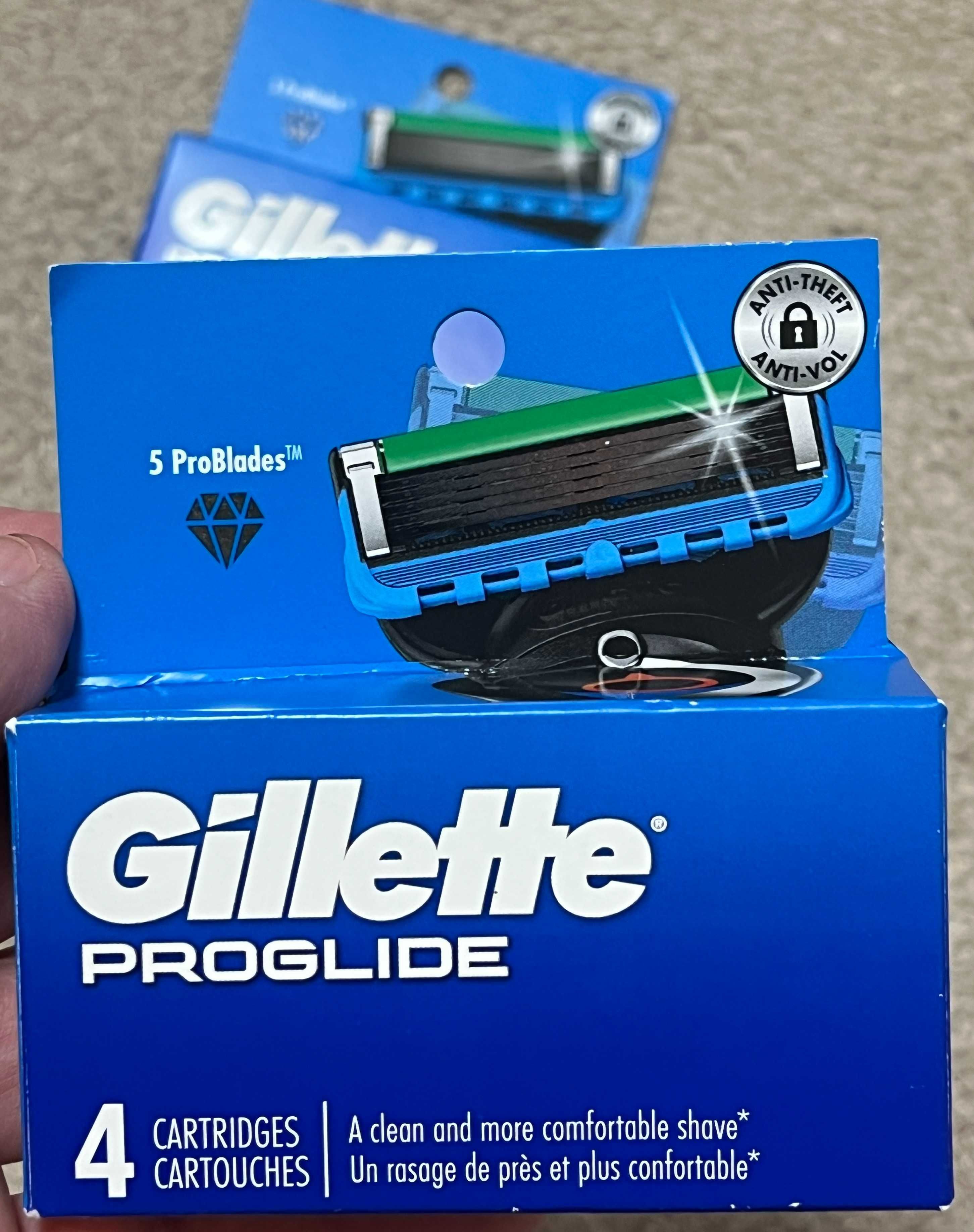 100%Оригинал из США Gillette Fusion Proglide SHIELD 4шт картриджи леза