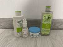 Косметика Simple + Sane (Тонік Simple, зволожуючий крем, сиворотка)