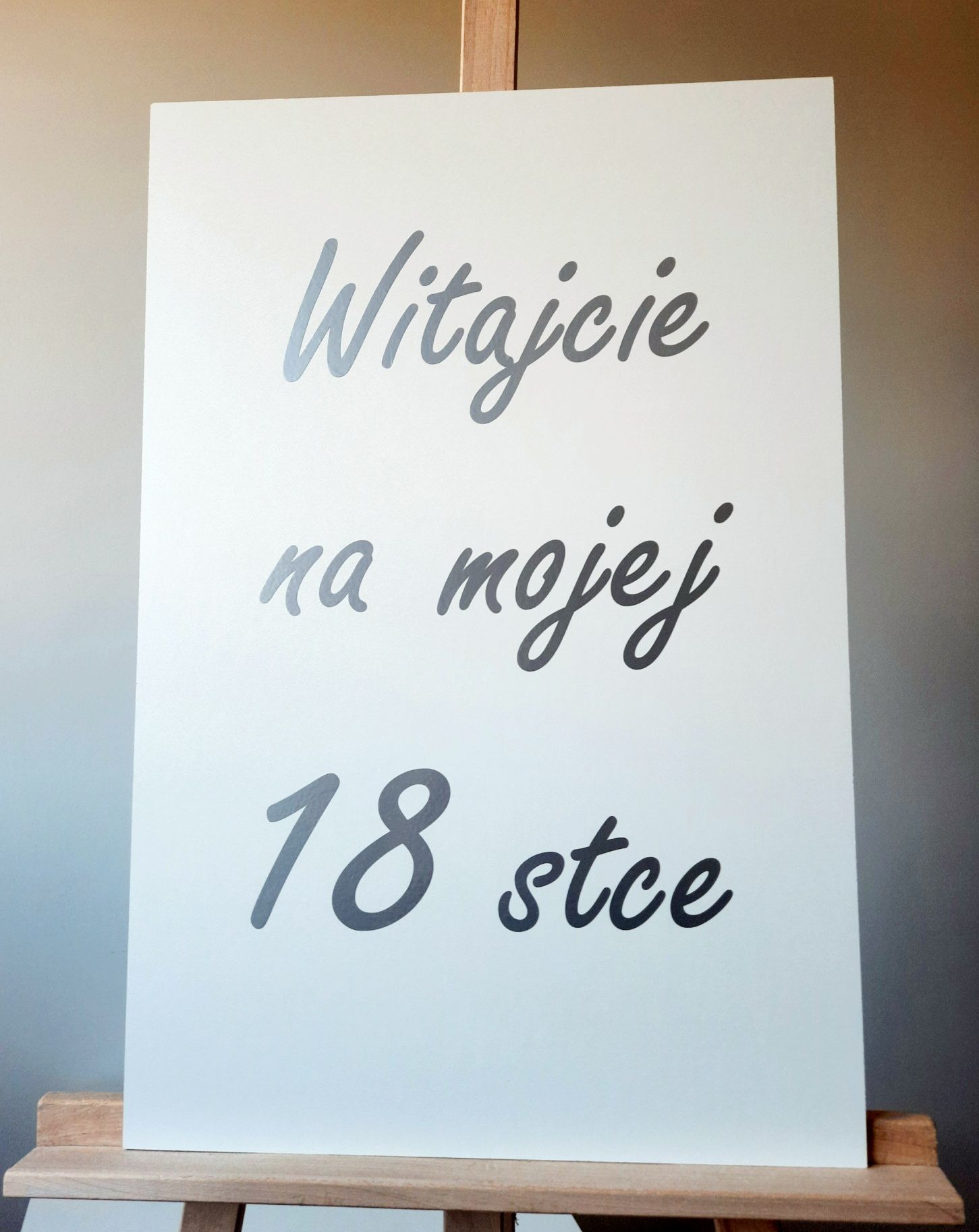 Witajcie na mojej 18stce tablica powitalna urodziny