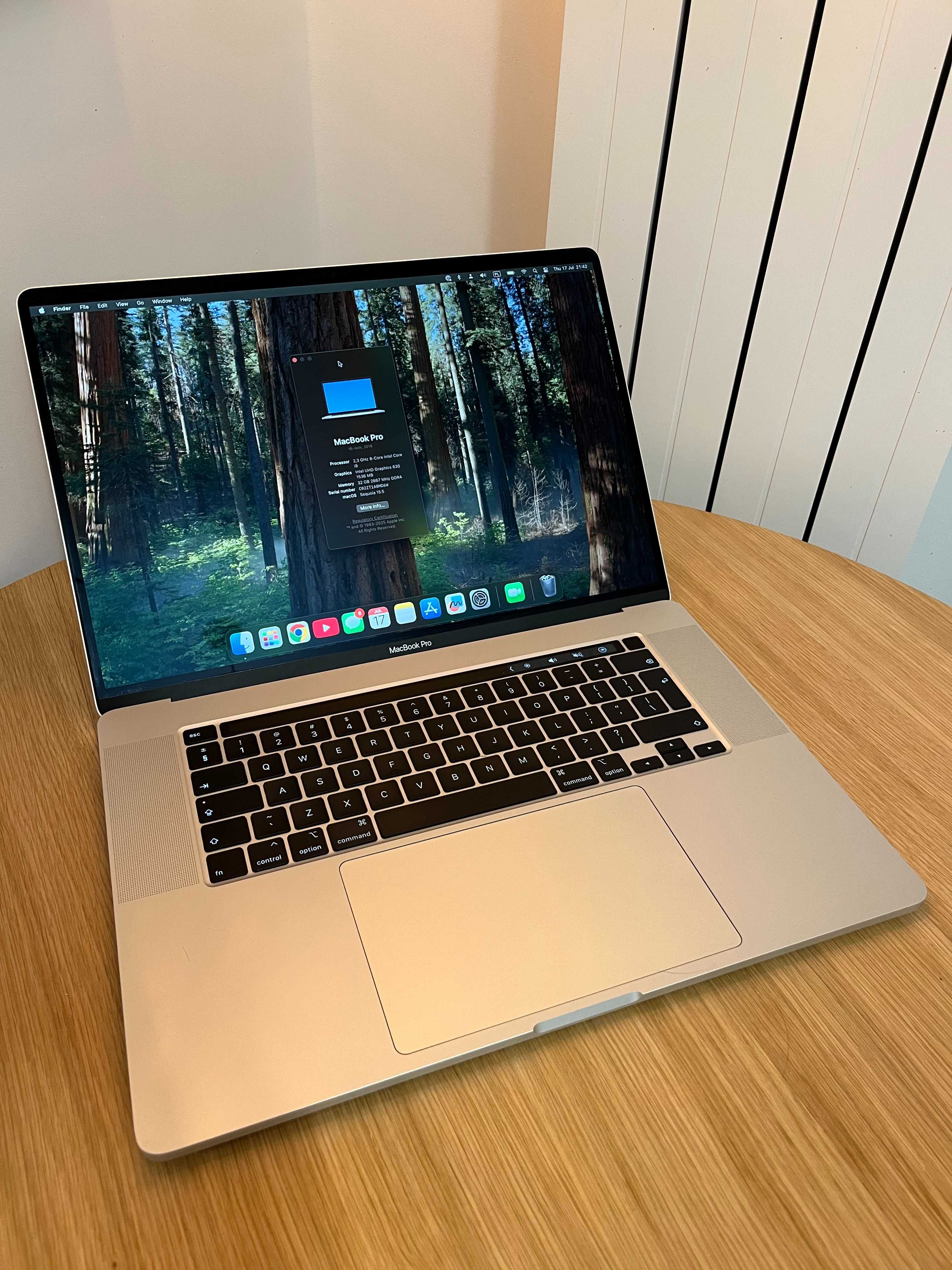 Macbook Pro 16 2019 Intel Core i9 2,3 GHz, 32GB RAM, Radeon Pro 5500M