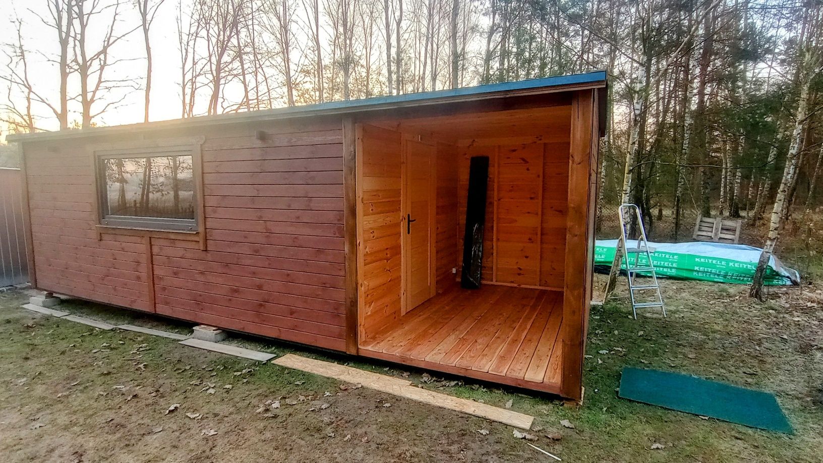 Domek drewniany3x8 Taras , dostępny od ręki