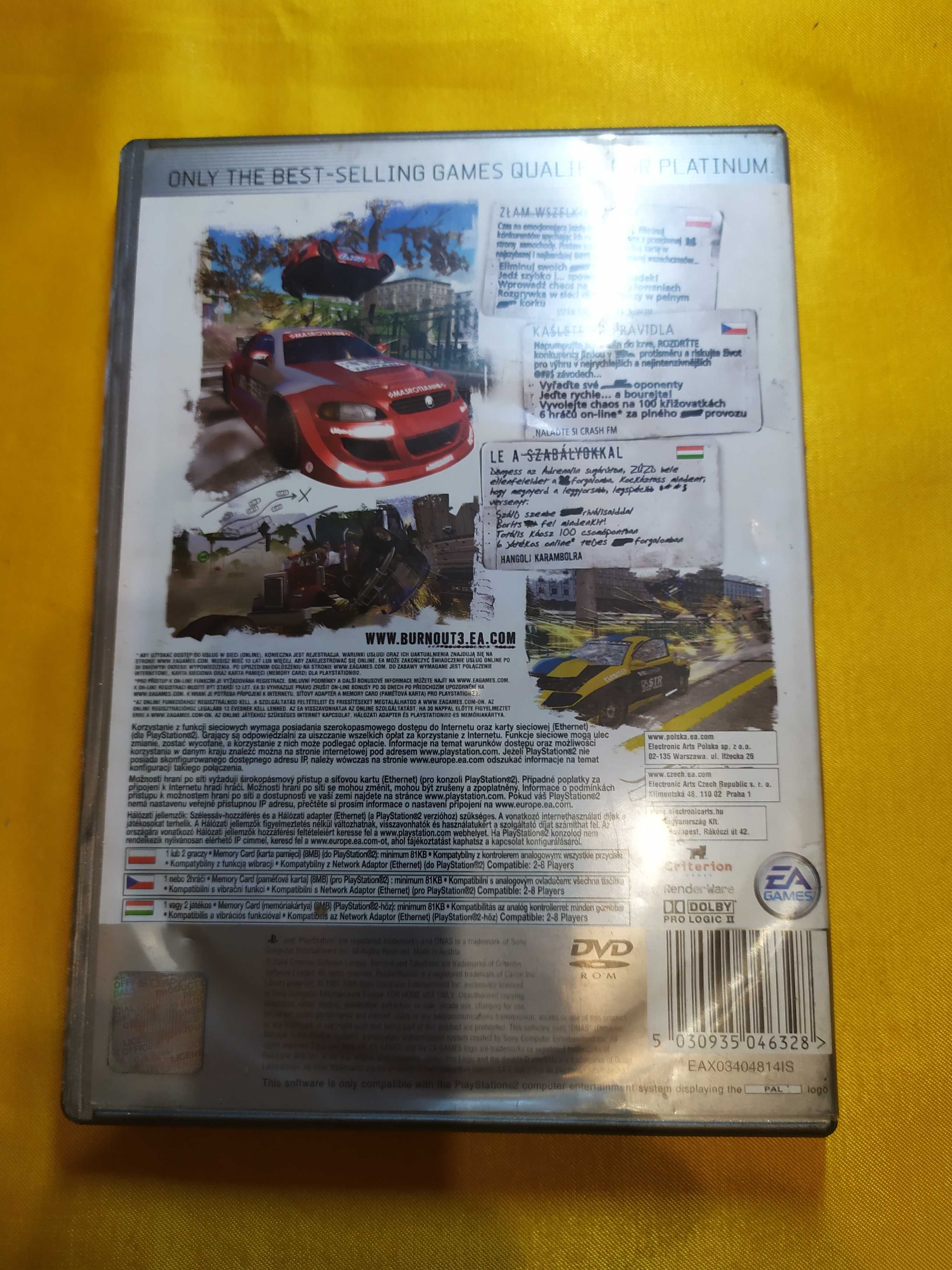 [Polskie wydanie] Burnout 3 Takedown PS2 PlayStation 2