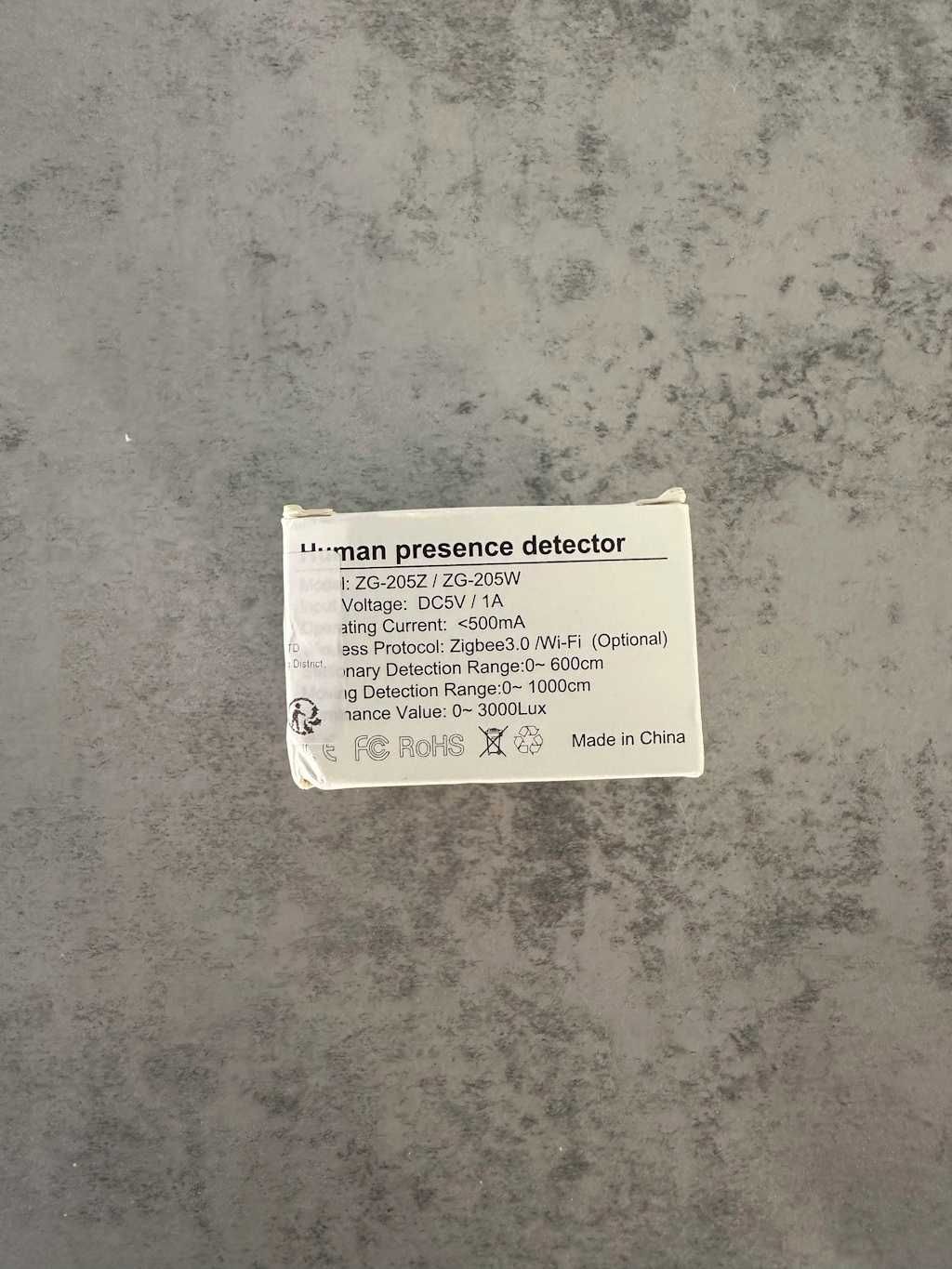 Sensor de Presença Humana Tuya Zigbee mmWave Radar (ZG-205Z)