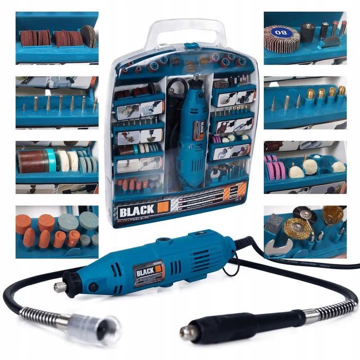 Гравер Шліфувальна машина Black гибкий Вал 400Вт 218ел кейс бурмашина