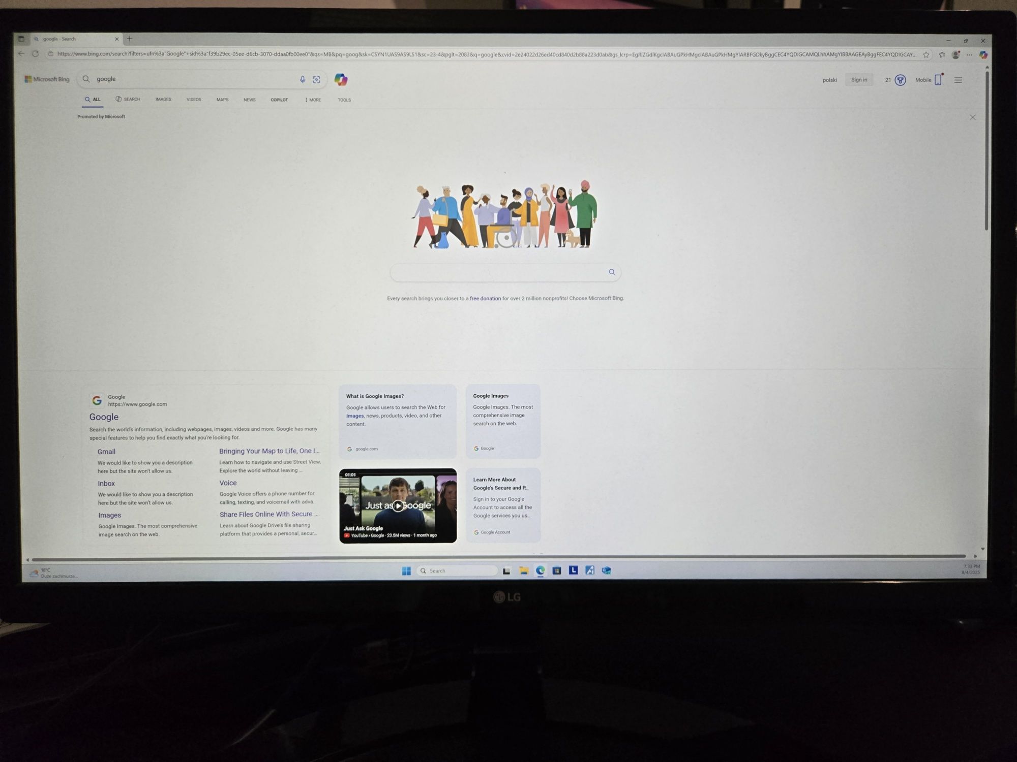 Monitor do komputera LG