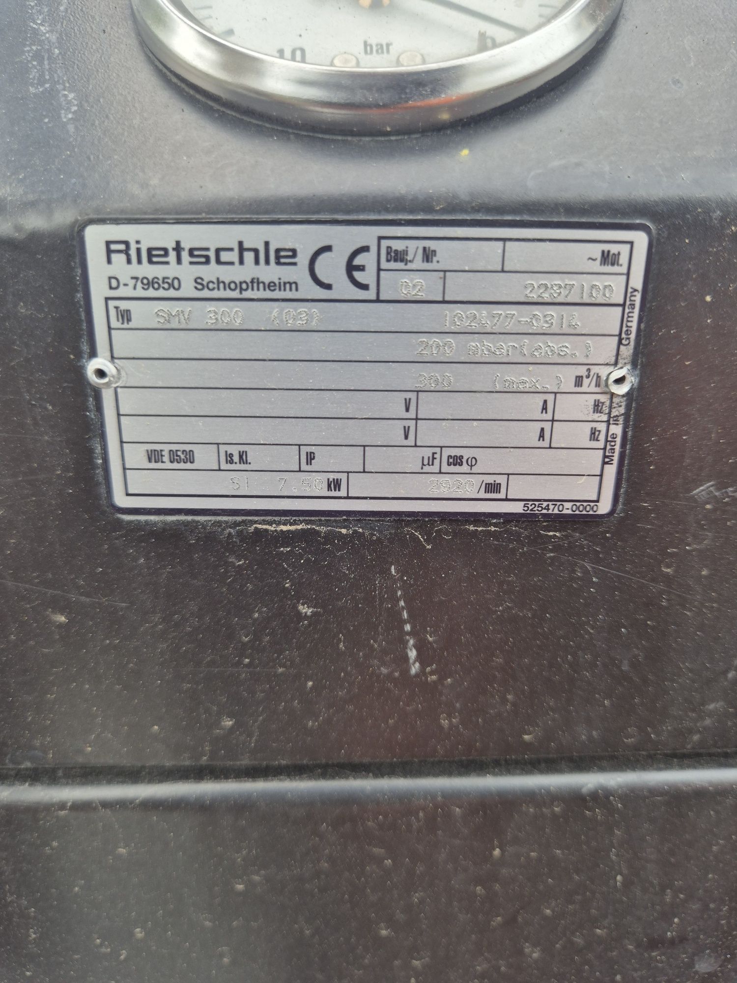Pompa próżniowa rietschle smv 300