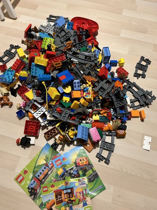 lego duplo elektryczna kolejka pociag samolot sklep straz pozarna zoo