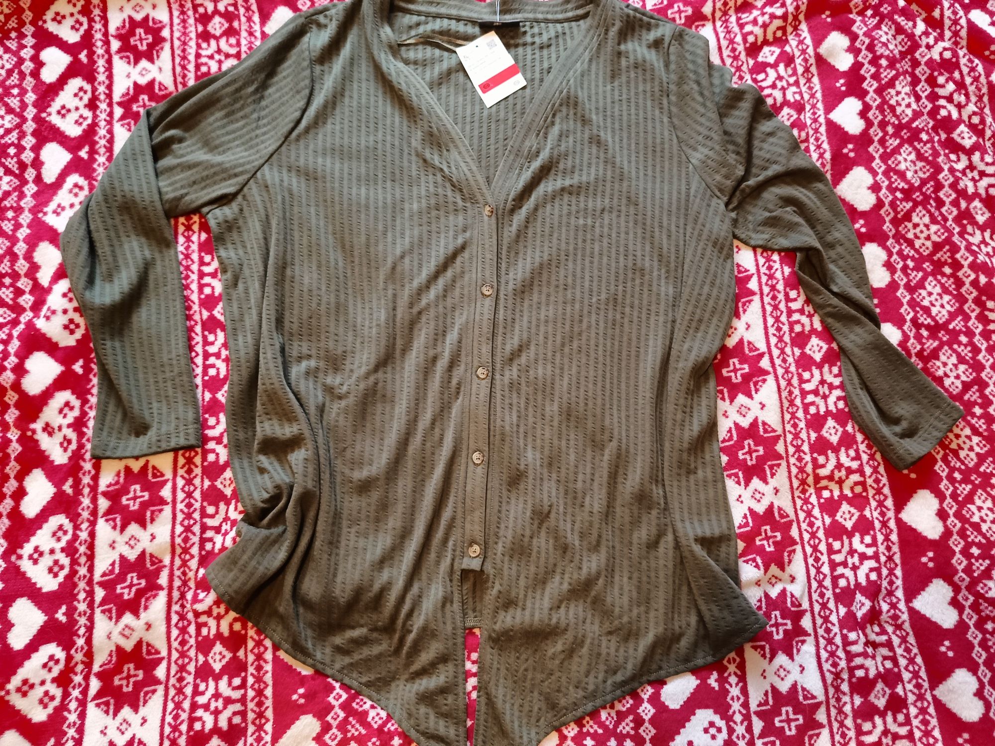 Bluzka koszulowa khaki C&A r 50