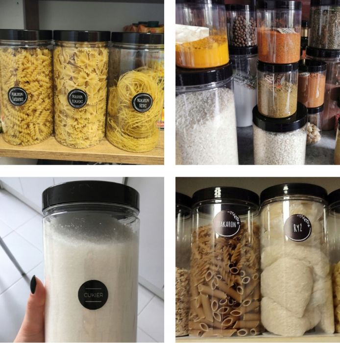 12x Słoik Plastikowy Pojemniki 1,5l Makaron Żywność Pojemnik 1500ml