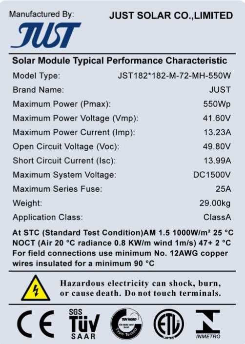 Zestaw 6,05kW Panele fotowoltaiczne Panel 550W+Growatt Od ręki! Brutto