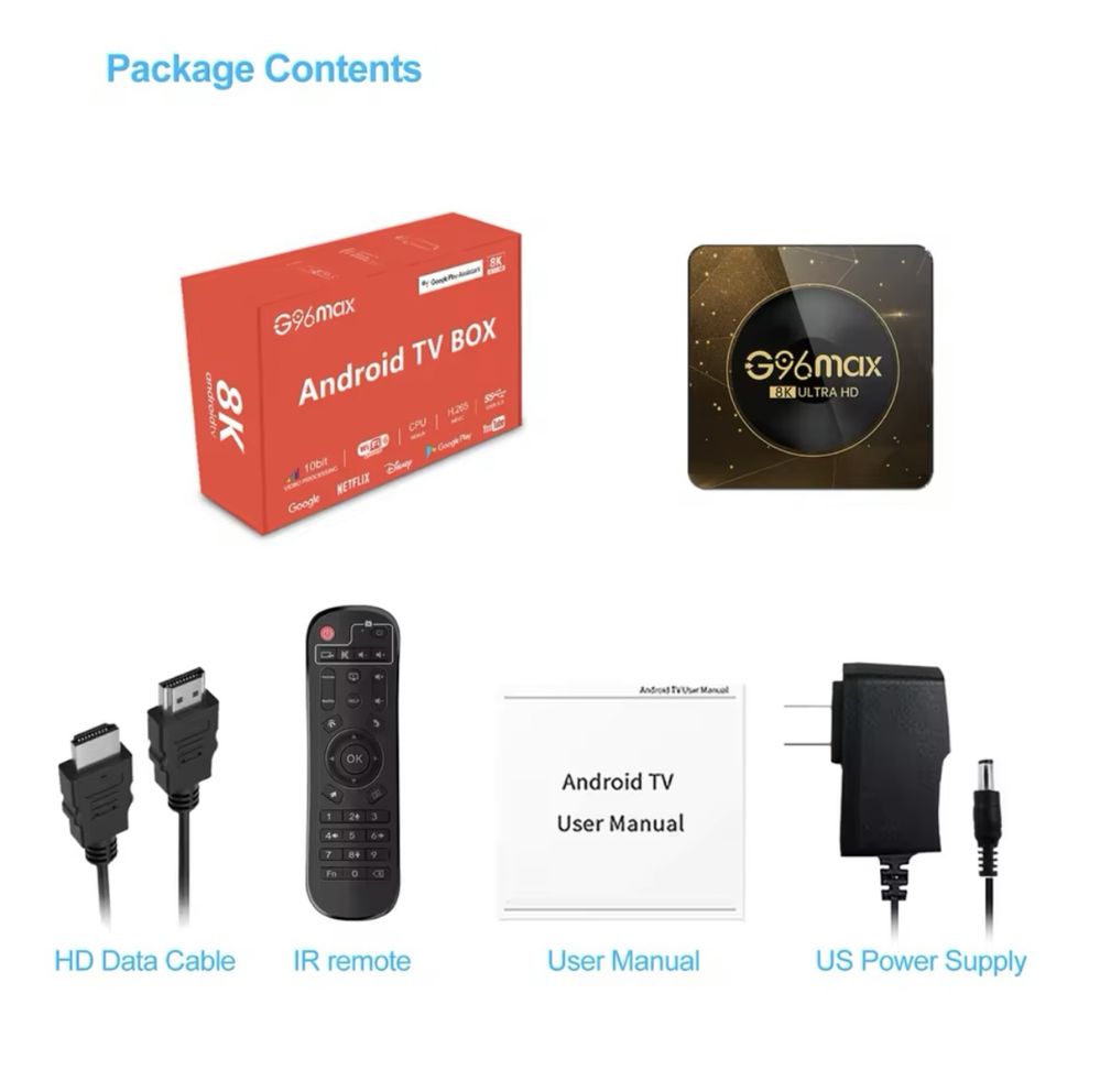 Смарт ТВ Приставка Налаштована G96 MAX 4/32 GB ТВ бокс Android 13