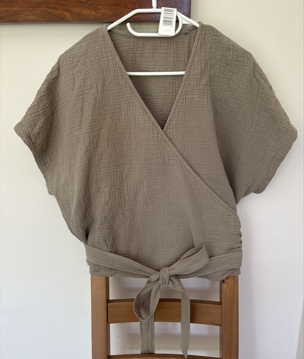 muślinowa bluzka wiązana XL