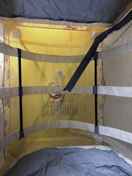 Lozeczko turystyczne z przewijaniem 2 poziomowe, pozytywka, torba