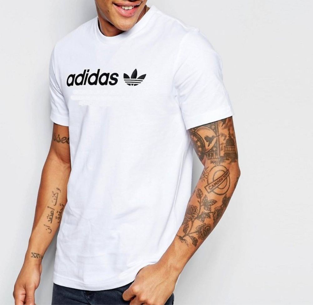Мужские футболки Adidas Originals черные белые адидас унисекс шорты