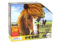 Puzzle 230 Elementów Kształt Głowy Konia Zwierzęta