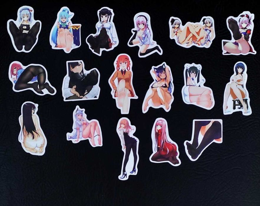 Наклейки стикеры с сексуальными ногами соблазнительных аниме девушек