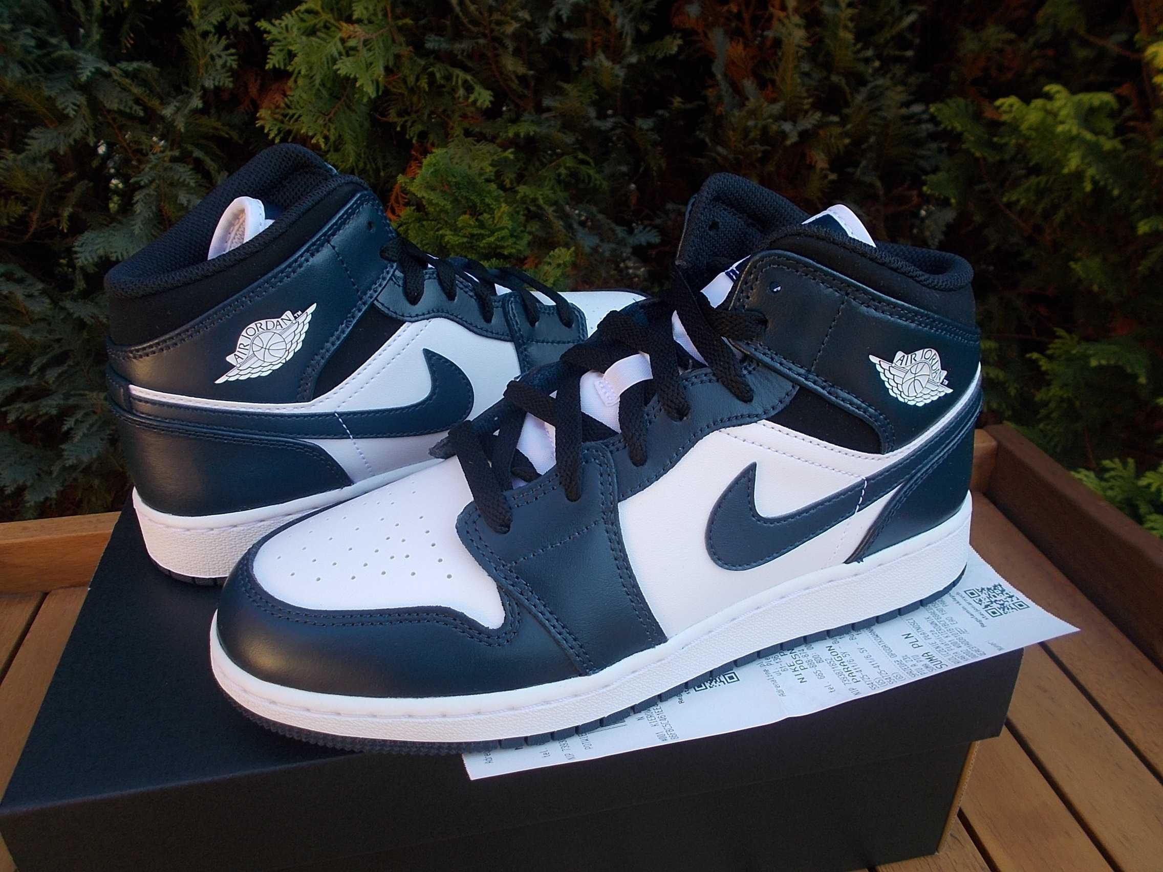 (r. Eur 39 ) Nike Jordan 1 Mid Armory Navy Dark Teal 554725,-411