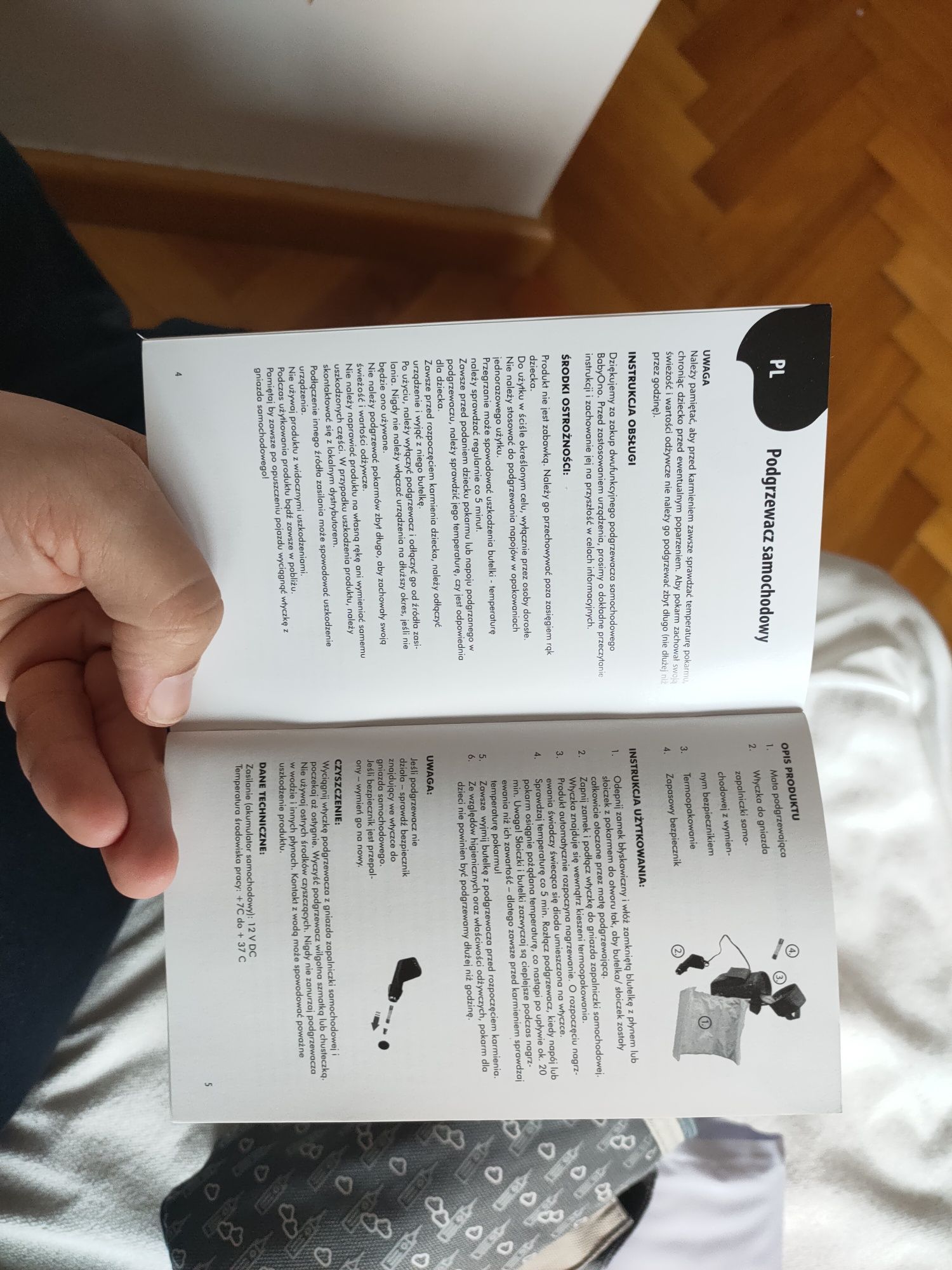 Podgrzewacz samochodowy do butelek Babyono do auta