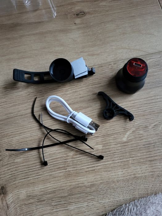 Światło rowerowe tylne, okrągłe, USB C